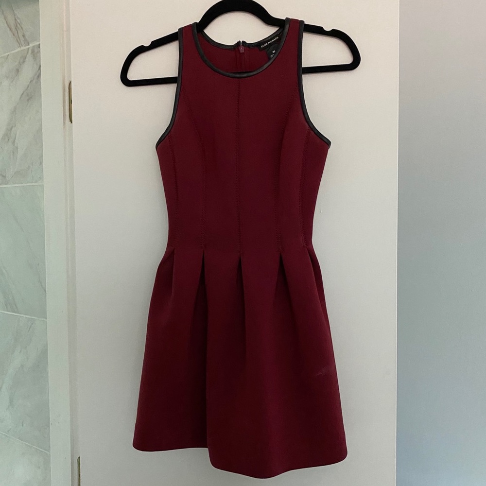 Burgundy Neoprene Dress